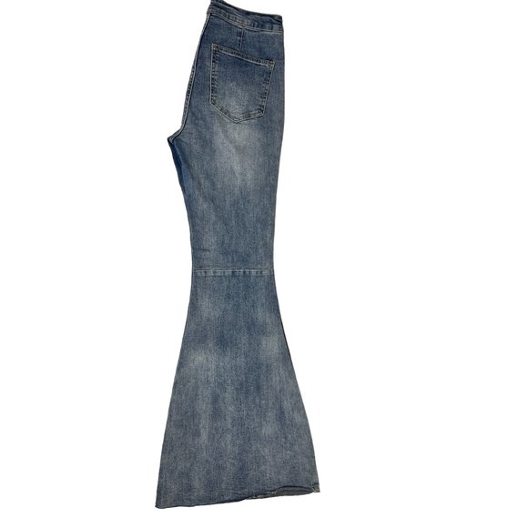 Wishlist Medium Wash High Waisted Flare Leg Jean Size M - Picture 7 of 12